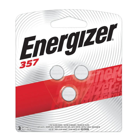 Heavy Duty Three Pack Of 1.5V Silver Oxide Button Batteries for watches, calculators, and medical devices.