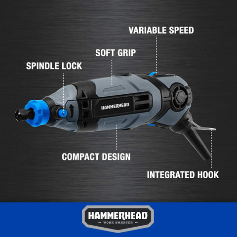 Powerful 1.2 Amp Rotary Tool Kit With 62 Accessories And Carrying Case For Cutting Engraving Drilling Sanding And Polishing.