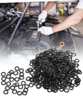 Wave Washer Kit 500 Piece All In One Compression Spring Washers Assortment For Screws And Bolts Reducing Friction And Handling Tight Loads With Limited Axial Space For Auto Home And Shop Use, black washers in auto engine repair