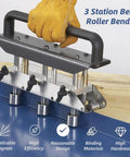 Metal Bending Tool With Three Station Roller For Roofing Sheets 0.3 To 1.0mm Thickness 13 To 130mm Fold Height V Shaped Roller Clamps