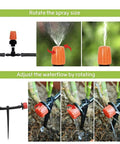 Heavy Duty 360 Degree Curved Garden Irrigation System With 49 Point 2 Ft Bendable Hose And 15 Adjustable Atomizing Copper Nozzles