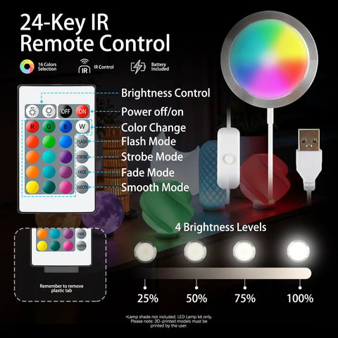 Sick Bright Ir Rgb Led Lamp Kit For 3D Printers Featuring Kickin Diy Glow Mods And Smooth Makerworld Compatibility For True Creators With Reliable Power Options