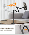 Magnetic Gooseneck Phone Holder Mount for iPhone 17 16 15 14 13 12 With 360 Degree Rotation Tabletop Clamp in living room