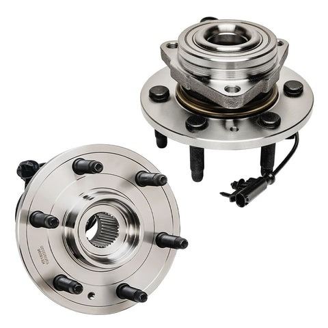 4WD Front Wheel Bearing Hubs Assembly Set For Chevy Silverado 1500, Suburban, Tahoe, Avalanche, GMC Sierra 1500, Yukon XL, Cadillac Escalade ESV EXT Wheel Bearing Hubs Replacement Pair Of Hubs