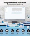Image of Sick Wireless Mechanical Keyboard With 97 Key Layout Built In Smart Screen Rotary Dial Knob Custom Pbt Keycaps with software interface.