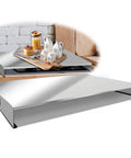 Stainless Steel Stove Top Cover Noodle Board Kitchen Organizer for Gas and Electric Stoves expands counter space and doubles as a cutting board sink cover 30 by 22 by 3 inches silver with decor items displayed