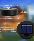 Six Pack Solar Light Replacement Tops For Outdoor Lanterns Top 3.31 Inches Bottom 2.83 Inches shown with measurement details