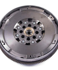 Straight Swap Heavy Duty Dual Mass Flywheel For 2006 To 2011 Mercedes Benz C230 C300 Slk280 Slk300 viewed from the top with steel finish.