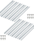 10 Piece Aluminum DIN Rails 12 Inches Long 35mm Wide 7.5mm High Top Hat Slotted Rails With RoHS Compliance And Extra Premium Screws