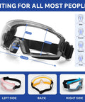 Over Glasses Safety Goggles 2 Pack Anti Fog Clear Lens Eye Protection For Lab Work And Industrial Use ANSI Z87.1 Certified