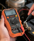 All In One Digital Multimeter TRMS 6000 Count DC AC Voltmeter And Current Tester With NCV Temperature Diodes Continuity in use