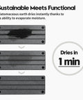 Total Game Changer For Messy Counters, This Fast Drying Diatomite Sink Caddy shows drying progress of the charcoal tray.