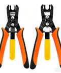 3 In 1 Angled Air Line Removal Pliers For Quick Release Of Push To Connect Pneumatic Fittings One Quarter To One Half Inch Your Go-To Tool For Auto Shop And DIY Air Hose Work, black carbon steel, orange handles