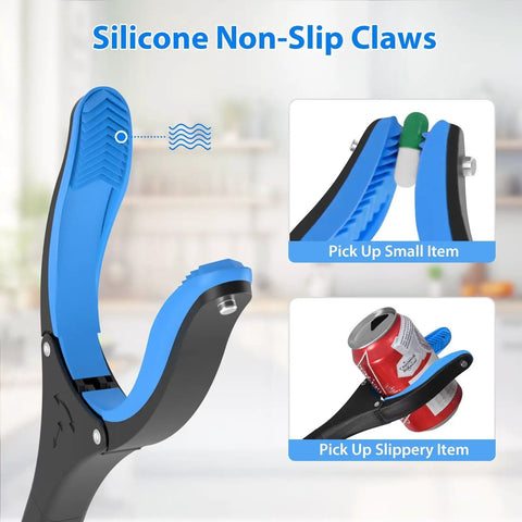 43 Inch Reacher Tool With Foldable Design And 360 Degree Rotating Jaw Dual Magnets Extra Long Grabber For Seniors Trash Picker Upper Extension Easy Grip Mobility Aid For Post Surgery And Everyday Tasks