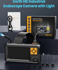 Endoscope Camera With Light And 4.3 Inch IPS Screen 1080P Borescope With 8 LED Lights 16.5 Ft SemiRigid Cable Snake IP67 Waterproof Sewer Inspection Tool For Home And Auto shown with cable and accessories