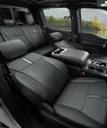 Ford F150 Seat Covers Full Set Leather Waterproof, Black Custom Fit for SuperCrew 2015-2026, Interior of Front and Rear Seats