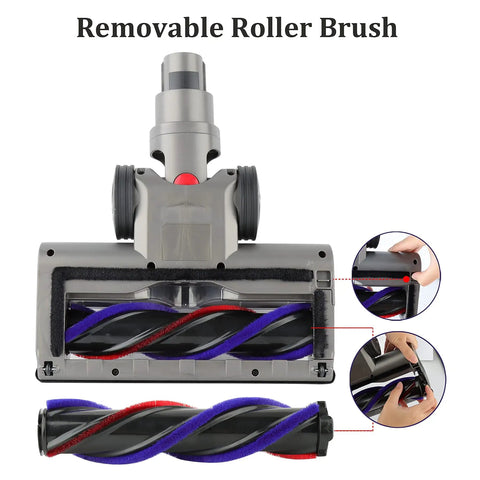 Quick Release Direct Drive Turbine Cleaner Head For Dyson Cordless Vacuums V15 V11 V10 V8 V7 with removable roller brush