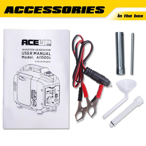 Accessories for Whisper Quiet 1500 Watt Portable Inverter Generator With 120V AC Outlet USB Type A 12V DC Recoil Start 4 Stroke