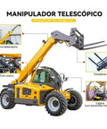 Heavy Duty Telescopic Handler Forklift Featuring Nineteen Meter Intelligent Boom Extension And Integrated Load Moment Indicator Crew Approved workhorse showing detailed structure.