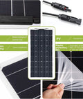 800W Flexible Solar Panel Kit For RV And Off Grid Power, 2x400W 12V Monocrystalline Panels setup with connector and junction box