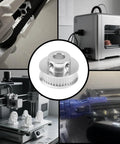 GT2 Timing Pulley 40 Teeth 8mm Bore 6mm Wide Aluminum Alloy Silver 2 Pack CNC Machined Built For Precision Motion Control And Smooth Belt Drive, Ideal For 3D Printers CNC Machines And Robotic Projects. on 3D printer drive system