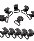 10 Pack Plastic Tent Pole Hooks For Glamping And Camping Gear Hanger, Movable Canopy Hook Organizer For Outdoor Tents, Black, Waterproof