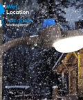 75W LED Barn Light Dusk To Dawn Outdoor Flood Light With Photocell, Mounting Arm, in wet location with snowfall