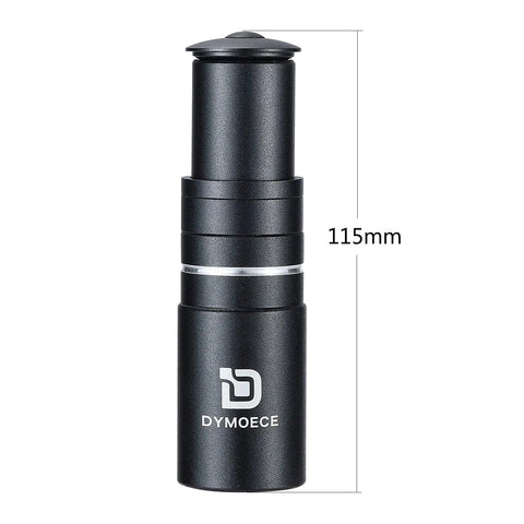 6061 Aluminum Bike Stem Riser Adapter for 28.6mm and 1-1/8 in Threadless Forks Height Adjustable 115mm shown in image