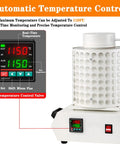 Digital Temperature Controlled Gold Smelting Furnace Kit With Graphite Crucible And Crucible Tongs For Melting Scrap Metal Gold Aluminum 2Kg Beginner Friendly No Fuss Easy LED Display For Precise Temperature Control, showcasing LED display and control panel.