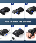 Installation steps for Hands Free Wearable 2D Barcode Scanner Ring Glove For Quick Scan Of 1D And QR Codes Bluetooth Portable