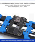 Pro Grade Circuit Board Repair Fixture Board Holder Clamp For Soldering And Tech Maintenance with V grooves and angles.