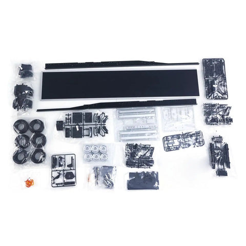 1/14 Scale RC Flatbed Semi Truck Chassis Kit For DIY Model, Realistic Hobby Grade Rig With Working Multi Speed Transmission And Differential Axle parts