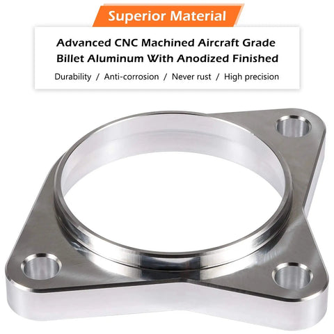 Starter Spacer Kit With Bolts For Ram 2500 3500 5 Speed 1994-2002 Cummins 5 9L Diesel NV4500 NV5600 Direct Fit Upgrade For Non HO Engines Easy Install Durable Hardware And Long Lasting Spacer Kit, showing aircraft grade billet aluminum spacer.