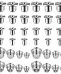 DIY Friendly 32 Piece Dowel Pin Center Point Kit For Woodworking Solid And Hollow Dowel Centers And Transfer Plugs Includes 1/4 5/16 3/8 1/2 Inch Pins 6 8 10 12 Mm For Quick Fits And Precise Alignment