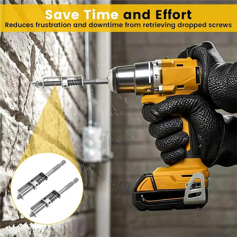 Spring Loaded Anti Drop Screw Holding Screwdriver Bits For DIY Home Repairs With Built In Spring Clamp Keeps Screws From Slipping Phillips cross tip in drill