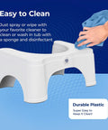 Adjustable Bathroom Toilet Stool With Removable Topper Converts To 7 Inch Or 9 Inch Heights Ergonomic Toilet Stool Easy Clean