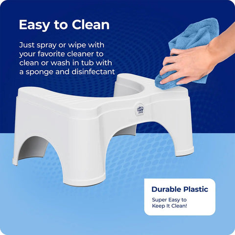 Adjustable Bathroom Toilet Stool With Removable Topper Converts To 7 Inch Or 9 Inch Heights Ergonomic Toilet Stool Easy Clean