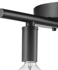 Close-up of Monroe 4 Light Slim Profile Track Lighting Matte Black Finish With Adjustable Heads For A Slick Minimalist Look