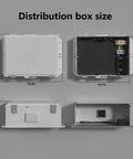 Heavy Duty ABS Electrical Enclosure Box 18.3 X 12.7 X 6.5 Inch with visible dimensions and internal layout for organization.