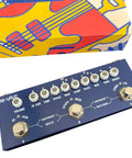 Portable Multi Effects Bass Pedal With IR Loading And 8 Amp Models For Electric Guitar front view with knobs and colorful box