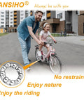 Father assisting daughter on a bike with Bike Crank Bearing Set, 4 Pieces Stainless Steel Ball Bearings, 5/16 Inch Ball Size inset.