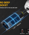Close-up of deep socket from All In One 86 Piece Magnetic Impact Nut Driver Set With Socket Adapters, showing 40mm depth.