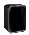 Portable Ceramic Space Heater For Indoor Use With Three Heat Settings And Temperature Control Lightweight 1.7 Lbs 520 Watt Black Compact Electric Heater For Tabletop Or Floor featuring front view