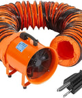 Heavy Duty 12 Inch Utility Blower Exhaust Fan With 16.4 Ft Duct Delivers 3500 CFM high velocity ventilation