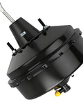 Heavy Duty Power Brake Booster For Cadillac Escalade Chevy Silverado Tahoe showing black exterior, steel push rod and vacuum port.