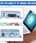 Mini Car Audio Amplifier With Bass Boost And Volume Knobs, 2 Channel Hi Fi Stereo Receiver, 40W Output, compact design