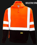 Hi Viz Hooded Sweatshirt For Men ANSI Class 3 High Visibility Workwear With Knit Lining And Black Bottom Orange X Large Reflective Safety Hoodie For Construction And Outdoor Jobs Easy Care Machine Wash