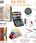 Beginner Friendly Embroidery Kit For Newbies With 99 Piece All In One Toolkit Linen Cloth Step By Step Video Instructions set displayed.