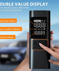 Portable Cordless Tire Inflator With 6000mAh Battery And Digital Pressure Gauge Up To 180 PSI front view with display screen