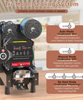 Full Auto Cup Sealing Machine for Bubble Tea Spots 88 89 90 95 Mm Electric Boba Sealer 600 Cups Per Hour displayed with modes